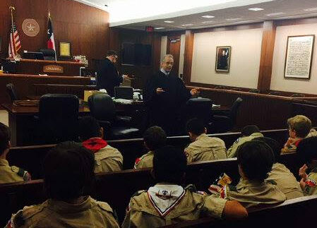 Boy Scouts Visit Criminal Court-at-law #8