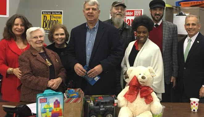 Judge Karahan Leads Harris County GOP Christmas Caroling And Toy Drive